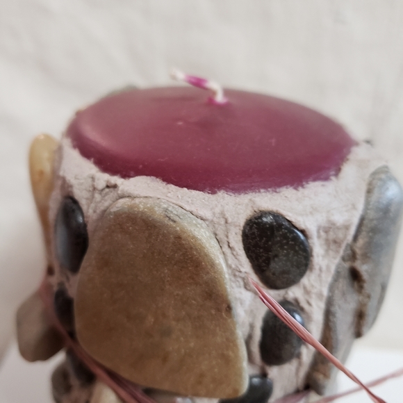 Candlelite vintage concrete and rock candle - Picture 6 of 7